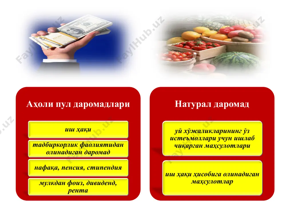 г кам таъминланган табақаларини ижтимоий ҳимоялаш ва қўллаб - қувватлаш борасида кучли чора- тадбирлар ўтказиш 3-йўналиш пенсия – қонун томонидан кафолатланган ва фуқароларни кексалигида, қисман ѐки тўлиқ меҳнатга лаѐқатсизлиги, боқувчисини йўқотганда ҳамда меҳнат фаолиятининг муайян соҳасида маълум иш стажига эришган пайтида таъминлашга қаратилган пуллик тўловдир. нафақа – фуқароларга қонунчиликда кўзда тутилган ҳолларда қисман ѐки тўлиқ меҳнатга лаѐқатсизлик, оғир моддий шароит, болали оилаларни қўллаб-қувватлаш, шунингдек қариндошларидан бири вафот этган тақдирда мунтазам ѐки бир марта бериладиган пул тўловларидир. пенсия билан нафақанинг фарқи 1. ёши бўйича нафақа 2. ногиронлик бўйича нафақа 3. ҳомиладорлик ва туғиш бўйича нафақа 4. бола туғилганда бериладиган нафақа 5. ногиронлик бўйича нафақа 6. боқувчисини йўқотганлик бўйича нафақа 7. вақтинча меҳнатга қобилиятсизлик бўйича нафақа 8. дафн этиш маросими учун нафақа 9. ишсизлик нафақаси ва ҳ.к. нафақа турлари ногиронлик бошланган пайтга қадар талаб қилинадиган иш стажи (йил) ёш иш стажи (йил ҳисобида) 23 ѐшга қадар 2 23 ѐшдан 26 ѐшга қадар …