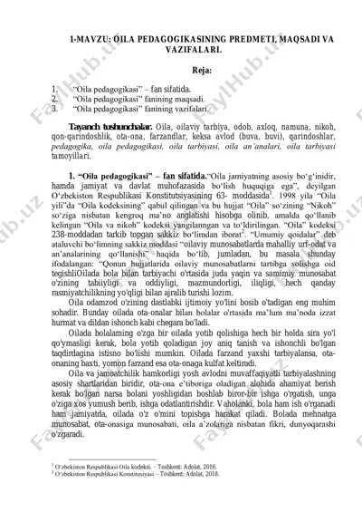 oila pedagogikasi — PDF