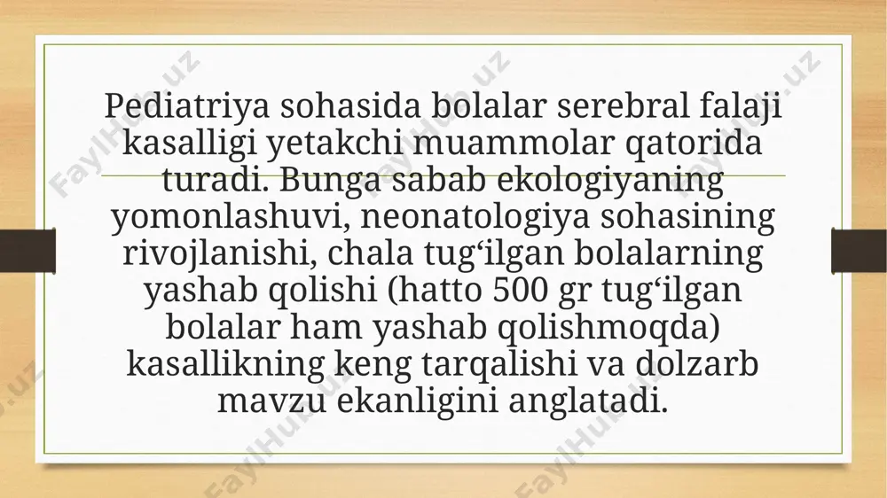 bolalar serebral falaji haqida taqdimot - Page 5