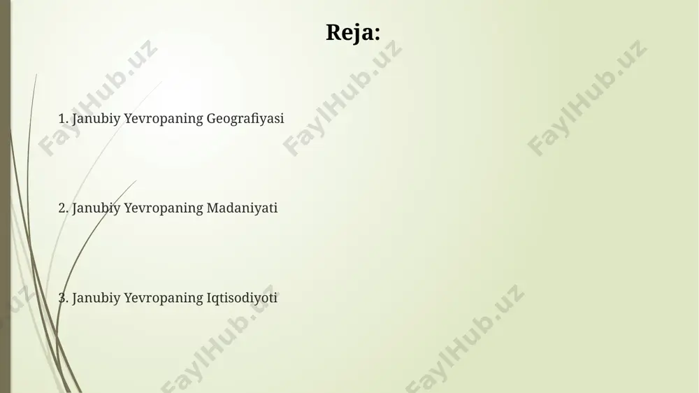 d bo'lib, ularning har biri noyob tarixiy va madaniy ahamiyatga ega. vizantiya imperiyasi 1000 yildan ortiq davom etib, sharqiy rim madaniyati va pravoslav xristianligi janubiy yevropa mamlakatlarining madaniy mozaikasiga katta hissa qo'shgan. janubiy yevropaning qadimgi rim imperiyasi davrida 300 dan ortiq shaharlari bo'lib, ularning arxitekturasi va shaharsozlik an'analari hozirgi zamon madaniyatiga kuchli ta'sir ko'rsatgan. janubiy yevropa mamlakatlari janubiy yevropaning o'rtacha yillik quyoshli kunlari soni 250 dan oshadi, bu esa quyosh energiyasi kabi qayta tiklanadigan energiya manbalaridan foydalanish imkoniyatlarini kengaytiradi. mintaqada 1000 dan ortiq turdagi o'simlik va hayvon turlarining endemik turlari mavjud bo'lib, bioxilma-xillik nuqtai nazaridan janubiy yevropa juda boy hisoblanadi. janubiy yevropa mamlakatlarining 70% dan ortig'i yevropa ittifoqiga a'zo bo'lib, hududning iqtisodiy va siyosiy integratsiyasiga sezilarli hissa qo'shadi. iqtisodiyot va turizm 2022 yilda janubiy yevropada turizm sohasida 100 milliard dollardan ortiq daromad olingan bo'lib, bu mintaqaning global iqtisodiyotdagi ahamiyatini ko'rsatadi va kelgusi yillar uchun yuqori o'sishni bashorat qiladi. janubiy yevropa …