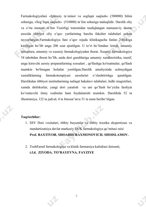 a dan (baravariga) ac asidum kislota amp ampula ampula antogonizm 2 dori birga qo’llanilganda organizmda qarama qarshi jarayon hosil qilishi. aq aqua suv aq. dest aqua distillangan suv but butyrum qattiq yog’ cum cum bilan comp compositus (a um) murakkab (aya oe ) caps capsula kapsula caps. amyl. capsula amylum kraxmal kapsula caps. gelat. capsula gelatinosa jelatin kapsula ch. cer charta cerata mum qog’oz cito cito tez cort cortex po’stloq d da (detur) ber, berilsin dil dilutes eritish d.k o’rtacha davo kons. y u s m yuqori sutkalik miqdor d.m o’rtacha davo miqdori doza bir martada shifobaxsh ta’sir ko’rsatadigan miqdor min. doza farmakologik ta’sir yuzaga chiqadigan minimal miqdor dav. ter. doza rosmona shifo ko’rsatadigan miqdor d.t.d.n detur tales dosis numero shunday dozalardan shunchasi berilsin decoctum decoctum qaynatma d.s. detur signatur berilsin, ko’rsatilsin dragee dragee draje empl emplastrum plastir emuls emulsum emulsiya eliminatsiya dori xususiyatini to’qimada yo’qolishi va organizmdan chiqib ketishi-ekskretsiya …