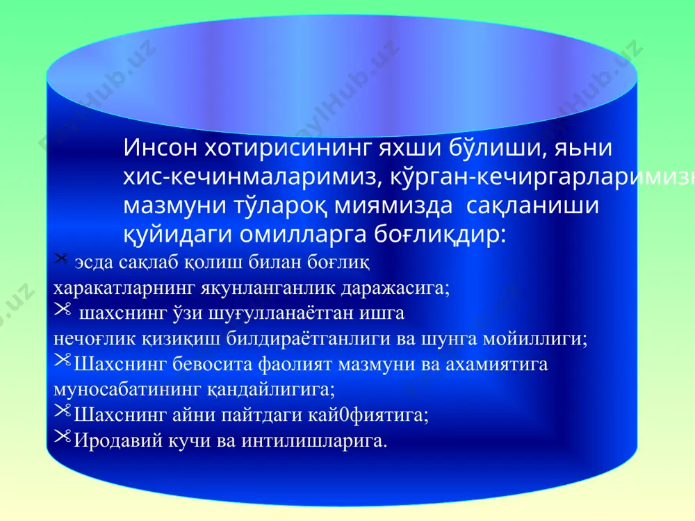хотира ва шахс тажрибасининг бойлиги - Page 3