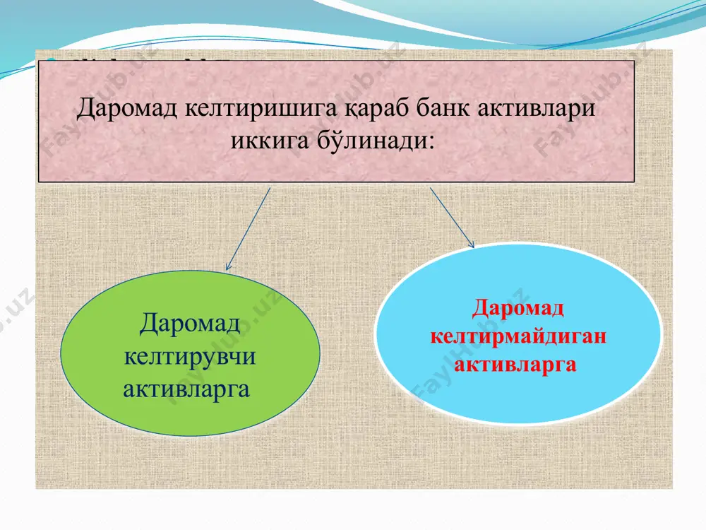 олувчи ёки икки тарафлама: лизинг берувчи (банк) лизинг олувчи лизинг субектлари лизинг сотувчи лизинг берувчи лизинг олувчи бугунги кунда тижорат банклари замонавий хизмат турлари орқали турли операцияларни бажармоқда. бундай хизмат турларидан “интернет-банкинг”, “sms-банкинг”, “мобиль-банкинг”, “банк-мижоз” ва бошқа бир нечта хизмат турини мисол қилиш мумкин. интернет – банкинг ўз номидан келиб чиққан ҳолда маълумотни интернет орқали узатишга асосланган банк хизматидир. у интернет тармоғи орқали банк томонидан хизматларни таништириш, кредит аризаларни қабул қилиш, ҳисобварақ балансига сўровномаларни қабул қилиш, тўловларни ўтказишга талабномаларни қабул қилишни англатади. интернет банкинг - бу мижознинг банк томонида масофадан туриб хизмат кўрсатиши учун фойдаланиладиган воситаларининг умумий атамаси хисобланади. интернет банкинг хизматидан фойдаланиш учун ихтиёрий жойдан туриб интернет орқали банки хизматларидан фойдаланиш мумкин sms-банкинг - қисқа хабарлар орқали ўз ҳисобрақамини бошқариш бўлиб, “жисмоний шахслар учун sms-банк” - банк омонатчилари учун омонат қолдиқлари ва омонат ҳисоб рақамлари орқали амалга оширилган операциялар тўғрисидаги маълумотни смс орқали жўнатиш тизимидир. мобил банкинг - мобил …