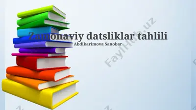 zamonaviy ma'lumotlar tahlili taqdimoti — PPTX