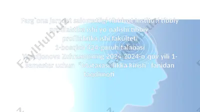 "gigiyenik me'yor va reglamentlar haqida tushuncha" — PPTX