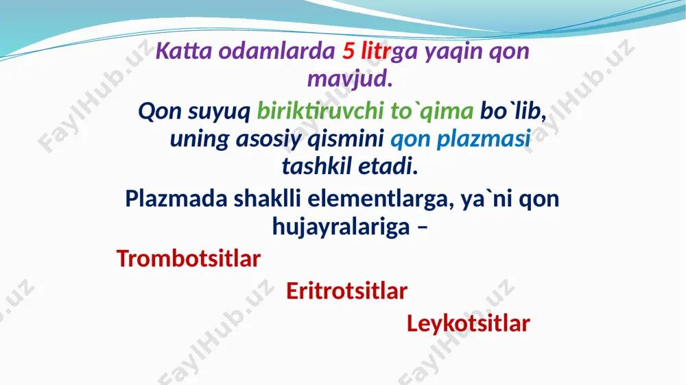 qonning kimyoviy tarkibi - Page 5