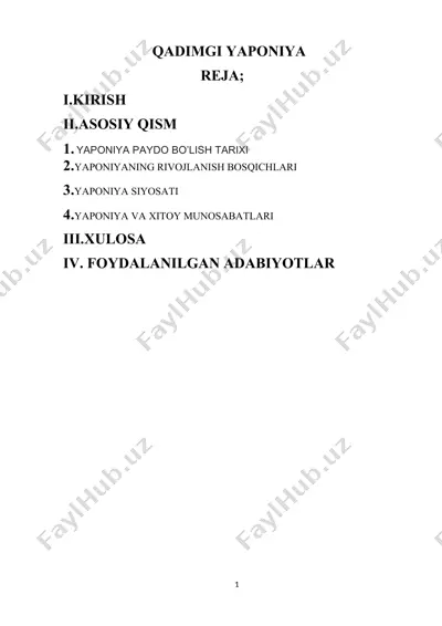 qadimgi yaponiya — DOCX