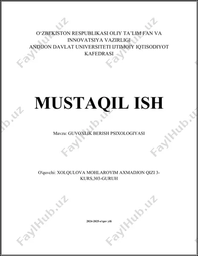 guvohlik berish psixologiyasi — DOCX