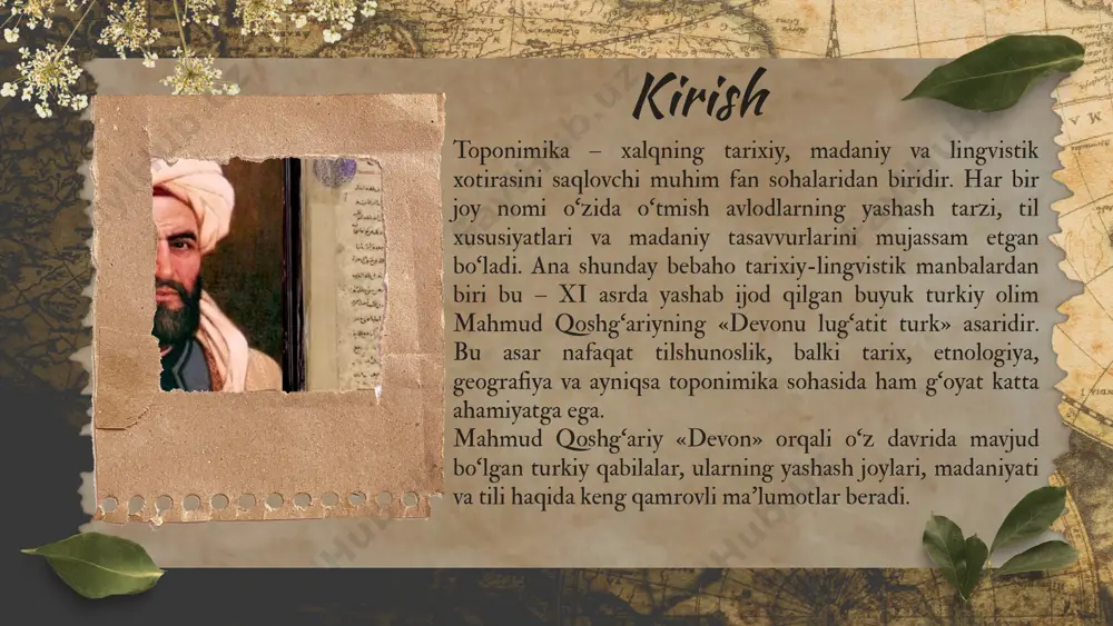 biyaviy ahamiyati juda kattadir.biz yoshlarni asosiy vazifamiz bunchalar tarixi buyuk xalq ekanligimizni anglab yetishimiz,ajdodlarimiz qoldirgan buyuk merosni asrab avaylab o'rganib butun dunyoga o'zbekiston va o'zbek millatining qanchalar buyuk tarix egasi va ajdodlarimizga munosib voris ekanligimizni ko'rsatib qo'yish vaqti kelmadimikan aziz yoshlar. e'tiboringiz uchun rahmat. image1.jpeg image2.png image3.png image4.png image5.png image6.png image7.png image8.png image9.png image10.png image11.png image12.png image13.jpeg /docprops/thumbnail.jpeg
