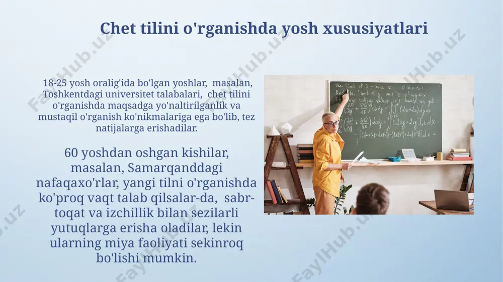 chet tilini ôrganishda yosh xususiyatlari tenglash malakasini oshirish matn va matn turlari - Page 5