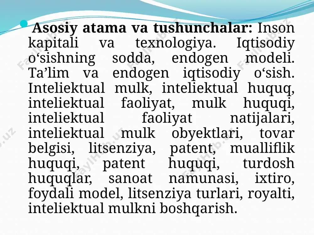 rajada rivojlanmagan ko‘pgina rivojlanayotgan mamlakatlar uchun xosdir. ayni paytda ko‘p mehnat sarfi talab qiladigan tarmoqlarning ustuvorligi insonni rivojlantirish darajasini mutanosib taqsimlash muammosini hal etishga yordam beradi. 2. kapital sig'imi yuqori bo`lgan ishlab chiqarishlarni rivojlantirish ish haqi va daromad darajasi yuqoriroq bo‘lishini ta’minlaydi, bu esa insonni rivojlantirish imkoniyatlarini kengaytiradi. ayni paytda bunday rivojlanishda ushbu ishlab chiqarishlardagi kapitalning ulushi ish kuchi salmog‘idan yuqori bo‘ladi. bu esa ish bilan bandlikka salbiy ta’sir ko‘rsatadi. 3. fan sig'imi yuqori bo‘igan ishlab chiqarish yuqori kapital sig‘imi xususiyatiga egadir. yuqori mehnat unumdorligi va rentabellik insonni rivojlantirish salohiyatini sezilarli darajada oshirishni ta’minlaydi. mehnat sarfi yuqori bo ‘igan ishlab chiqarishni rivojlantirish. kapital sig'imi yuqori bo`lgan ishlab chiqarishlarni rivojlantirish ish haqi va daromad darajasi yuqoriroq bo‘lishini ta’minlaydi, bu esa insonni rivojlantirish imkoniyatlarini kengaytiradi. fan sig'imi yuqori bo‘igan ishlab chiqarish yuqori kapital sig‘imi xususiyatiga egadir. dastlabki paytda inson kapitali deganda odamlarning mehnatga bo‘lgan qobiliyati — ta’lim va kasb ko‘nikmalariga investitsiyalar jamlanmasi …