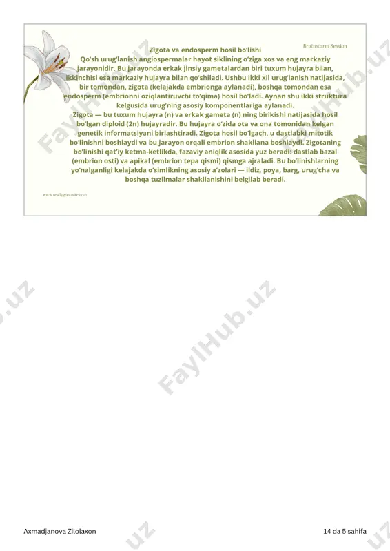 botanika fanidan tayyorlangan kurs ishi - Page 5