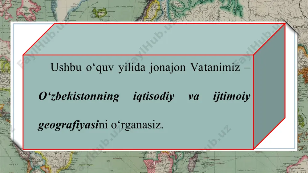 o‘zbekistonning geografik o‘rni va ma’muriy-hududiy tuzilishi 8-sinf - Page 4