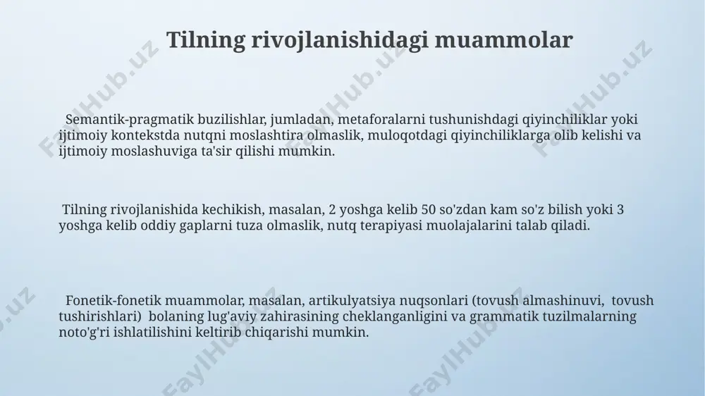 nutqiy tafakkur rivojlanish muammolari - Page 3