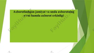 axborotlashuvning evolyutsiyasi — PPTX