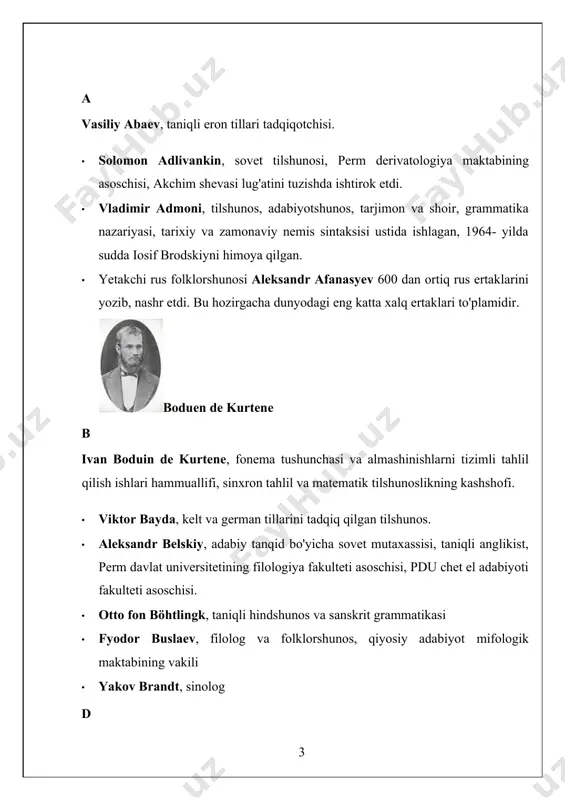 iii ichida. tarix fanini o‘rganish ancha rivojlandi. o‘sha davrda taniqli tarixchilar m.m. shcherbatov (1733-1790) va i.n.boltin (1735-1792). m.m.ning yetti jildlik asari. shcherbatovning mixail romanov hukmronligining boshlanishiga xronologik jihatdan olib kelingan "qadimgi zamonlardan beri rus tarixi" nafaqat undagi boy tarixiy material nuqtai nazaridan, balki yaratishga urinishlar nuqtai nazaridan ham qiziqarli edi. muallif tarixiy shaxslarning o'ziga xos xususiyatlari, har bir davrning hukmron g'oyalari va urf-odatlari bilan bog'langan tarixiy voqealarning sababiyligi. i.n. boltin, shcherbatovdan farqli o'laroq, professional tarixchi bo'lmagan holda, m.m. shcherbatov va frantsuz tarixchisi g. lekler ("qadimgi va hozirgi rossiya tarixi haqida eslatmalar" g.lekler va "general-mayor boltinning knyaz shcherbatov tarixining birinchi va ikkinchi jildlari bo'yicha tanqidiy eslatmalari"). 1 2 1 vladimir dybo, moskva qiyosiy tilshunoslik maktabining asosiy vakili e · tamara erofeyeva , «shahar tilini ijtimoiy lingvistik o'rganish» maktabi rahbari, [1] perm davlat milliy tadqiqot universitetining umumiy va slavyan tilshunosligi [2] kafedrasi qoshidagi ijtimoiy- va psixolingvistika maktabi [3] mudiri, rossiya oliy ta'limining …