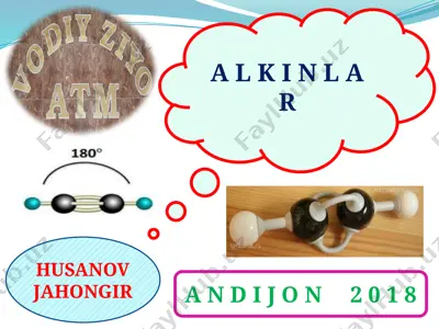 alkinlar haqida umumiy ma'lumotlar — PPTX