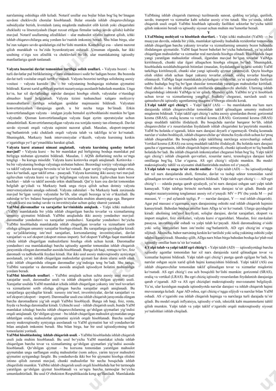 ish, davlat boshqaruvi xarajatlari, infratuzilma va investitsiya loyihalari, subsidiyalar va kreditlar. daromadlarga ko‘ra tarkibi esa quyidagilardan tashkil topadi: soliqlar (qqs, daromad solig‘i, foyda solig‘i), davlat mulklaridan tushgan daromadlar, chet eldan olinadigan yordamlar va kreditlar, davlat byudjeti muvozanatli bo‘lishi kerak. agar xarajatlar daromaddan ko‘p bo‘lsa — byudjet taqchilligi, aksincha bo‘lsa — profitsit yuzaga keladi. shunday qilib, davlat byudjeti mamlakat iqtisodiyoti uchun asosiy moliyaviy asosdir. 2.davlat buydjeti ijrosi, defisit va uni bartaraf etish choralari. - davlat byudjeti – bu ma’lum bir davr uchun davlatning daromadlari va xarajatlari rejasidir. davlat byudjeti iqtisodiyotni boshqarish va ijtimoiy barqarorlikni ta’minlashda asosiy vosita hisoblanadi. byudjet xarajatlarga ko‘ra tarkibiga quyidagilar kiradi: ta’lim, sog‘liqni saqlash, mudofaa, yo‘l qurilishi, subsidiyalar va boshqa ijtimoiy sohalar. daromadlarga ko‘ra tarkibi esa asosan soliqlar, davlat mulkidan tushadigan daromadlar va chet eldan olinadigan mablag‘lardan iborat. davlat byudjeti ijrosi – bu rejalashtirilgan daromadlar va xarajatlarning amalda qanday bajarilayotganini bildiradi. agar xarajatlar daromadlardan oshib ketsa, byudjet defitsiti …