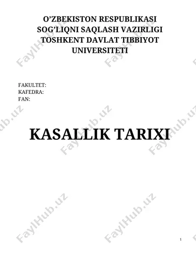 kasallik tarixi forma — DOC