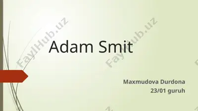 adam smit — PPTX