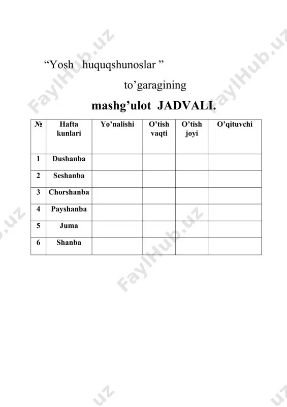 "yosh huquqshunoslar" to'garagi mashg'ulotlari - Page 3