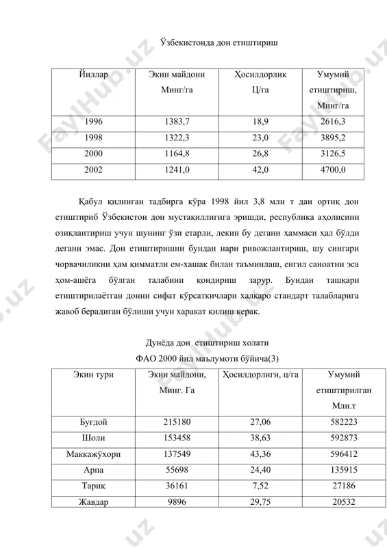 донли экинларнинг аҳамияти ва дон етиштириш холати - Page 3