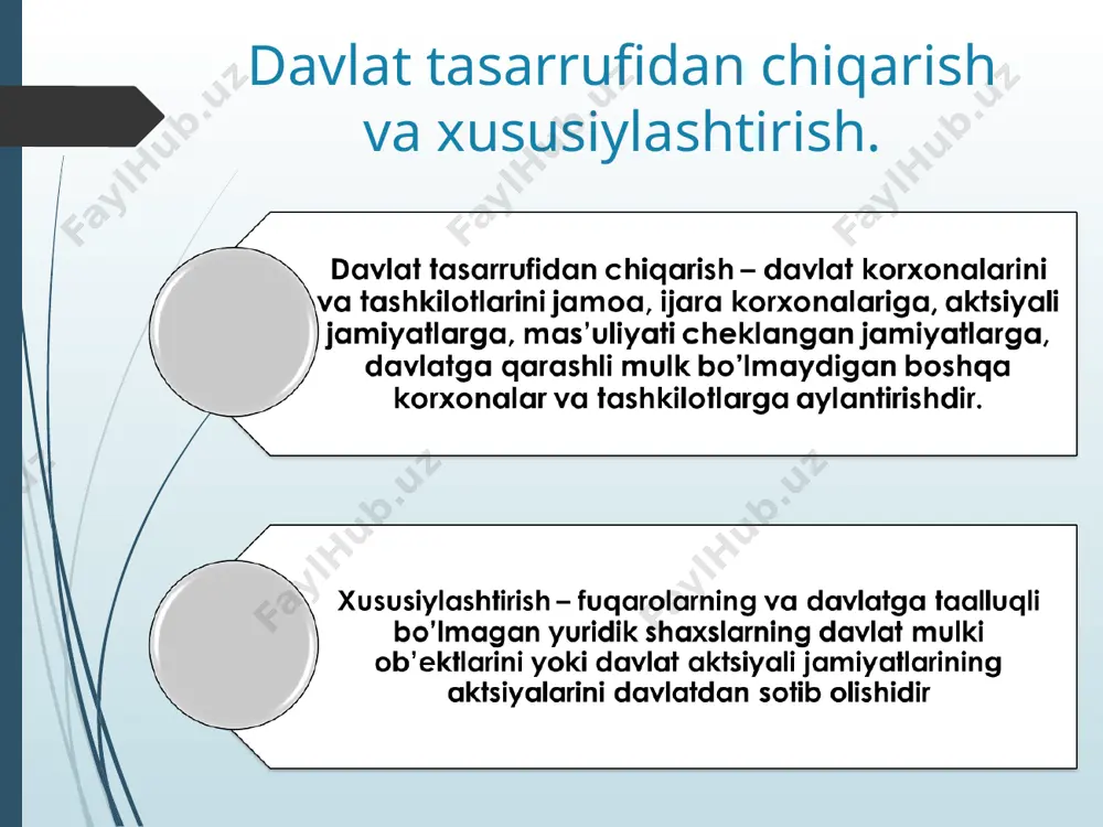 mulkni davlat tasarrufidan chiqarish, xususiylashtirish - Page 5