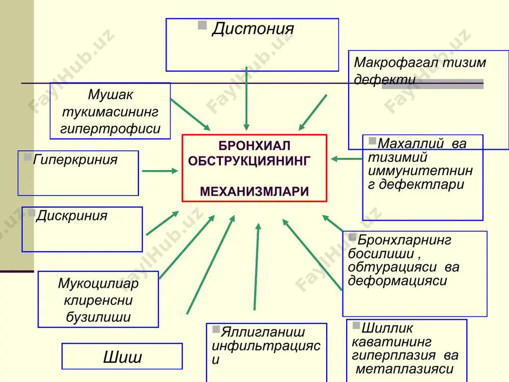 иклар чангги овқат аллергенлари дори аллергияси инфекцион агентлар кимёвий таъсирлар триггерлар бронхиал астма классификацияси тунги нафас қисиш белгиларининг ҳафтадаги сони; кундузги хуружларнинг ҳар кунги ва ҳафтадаги сони; қисқа муддат таъсир қиладиган β2 агонистларнинг неча марта ишлатилиши; жисмоний фаоллик ва уйқу бузилишларининг нечоғлик ифодаланганлиги; нафас чиқариш авжий тезлиги кўрсаткичлари; нчат нинг кеча-кундуз давомидаги ўзгариши. бронхиал астманинг (gina – астматологларнинг халқаро ташаббускор гуруҳи, 1996) классификацияси. i босқич, енгил интермиттирловчи кечиши. касаллик белгиларини ҳафтада бир мартадан кам кузатилиши (баъзан йўтал тутиб, хириллаб нафас олиш ёки диспноэ). касалликни қисқа муддатли (бир неча сониядан бир неча кунгача) қўзиб туриши. астма белгиларини тунда ойда икки марта ва ундан кам кузатилиши. касаллик қўзиш даврлари оралиғида унинг белгиларини бўлмаслиги ва ташқи нафас фаолиятининг меъёрда бўлиши. жнҳ1 ёки нчат индивидуал меърий кўрсаткичдан ≥80%. юқоридаги кўрсаткичларни бир кунда 60% 30% ўзгариши. iv босқич, оғир персистирловчи кечиши касаллик белгиларини доимий бўлиши. касалликни тез-тез қўзиб туриши. тунги белгиларни тез-тез кузатилиши. жисмоний фаолликни …