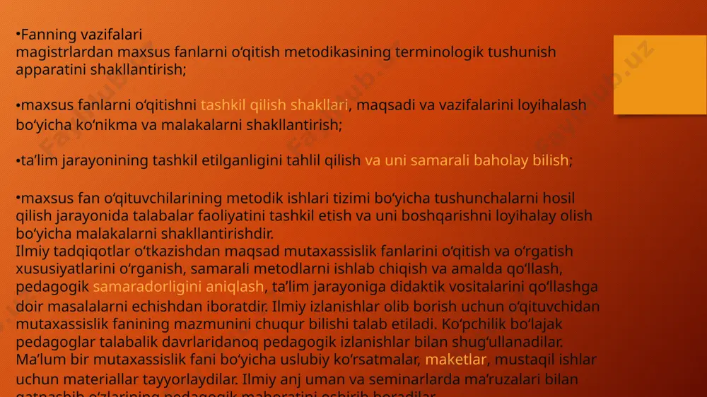 mutaxassislik fanlarini o‘qitish metodikasi - Page 4