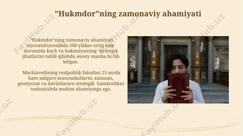 makiavellining "xukmdor" asari bo'yicha taqdimot tayyorlash - Page 3