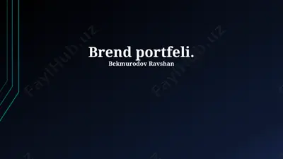 brend portfeli — PPTX