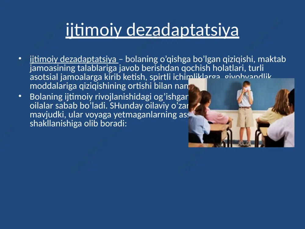 o`smirlar ijtimoiy dezataptatsiyasi - Page 5