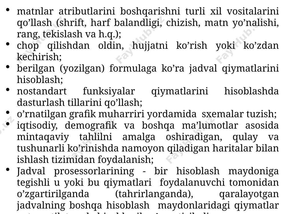 elektron jadvallar foydalanish texnologiyalari - Page 5