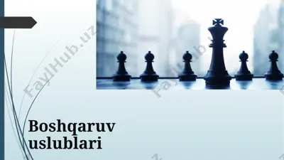 boshqaruv uslublari — PPTX