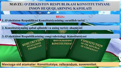 o'zbekiston respublikasining konstitutsiyasi — PPTX