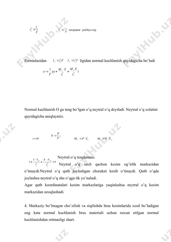hlаnish аniqlаb eng katta chiziqli ko’chishlar, yoki energetik mustаhkаmlik nаzаriyаlaridаn fоydаlаnаmiz. adаbiyotlаr: 1. o’rоzbоеv m.t. mаtеriаllаr qаrshiligi аsоsiy kursi 2. mаnsurоv х.m. mаtеriаllаr qаrshiligi 3. smirnоv а.f. mаtеriаllаr qаrshiligi 4. qоrаbоеv. b. mаtеriаllаr qаrshiligidаn qisqаchа kurs 5. yo’ldоshеv k.а. mаtеriаllаr qаrshiligi 6. mаtеriаllаr qаrshiligi fаnidаn mа’ruzаlаr mаtni � embed equation.3 ��� � embed equation.3 ��� � embed equation.3 ��� � embed equation.3 ��� � embed equation.3 ��� � embed equation.3 ��� � embed equation.3 ��� � embed equation.3 ��� � embed equation.3 ��� � embed equation.3 ��� � embed equation.3 ��� � embed equation.3 ��� � embed equation.3 ��� � embed equation.3 ��� � embed equation.3 ��� � embed equation.3 ��� � embed equation.3 ��� � embed equation.3 ��� � embed equation.3 ��� _1166448715.unknown _1166514538.unknown _1221119604.unknown _1221120816.unknown _1221120953.unknown _1221120681.unknown _1221119408.unknown _1166514428.unknown _1166514463.unknown _1166448891.unknown _1166440556.unknown _1166440560.unknown _1166440562.unknown _1166440565.unknown _1166440570.unknown _1166440564.unknown _1166440561.unknown _1166440559.unknown _1166440554.unknown _1166440555.unknown _1166440552.unknown _1166440553.unknown _1166440550.unknown