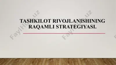 raqamli strategiya — PPTX