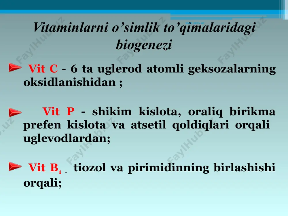 vitaminlar. suvda va yog`da eriydigan vitaminlar - Page 5