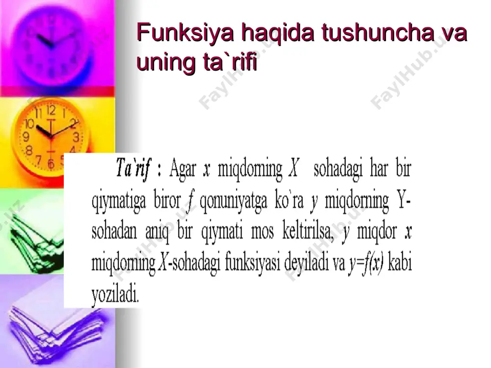 g parametrik tenglamalari deyiladi. parametrik ko‘rinishda berilgan funksiyaning hosilasi