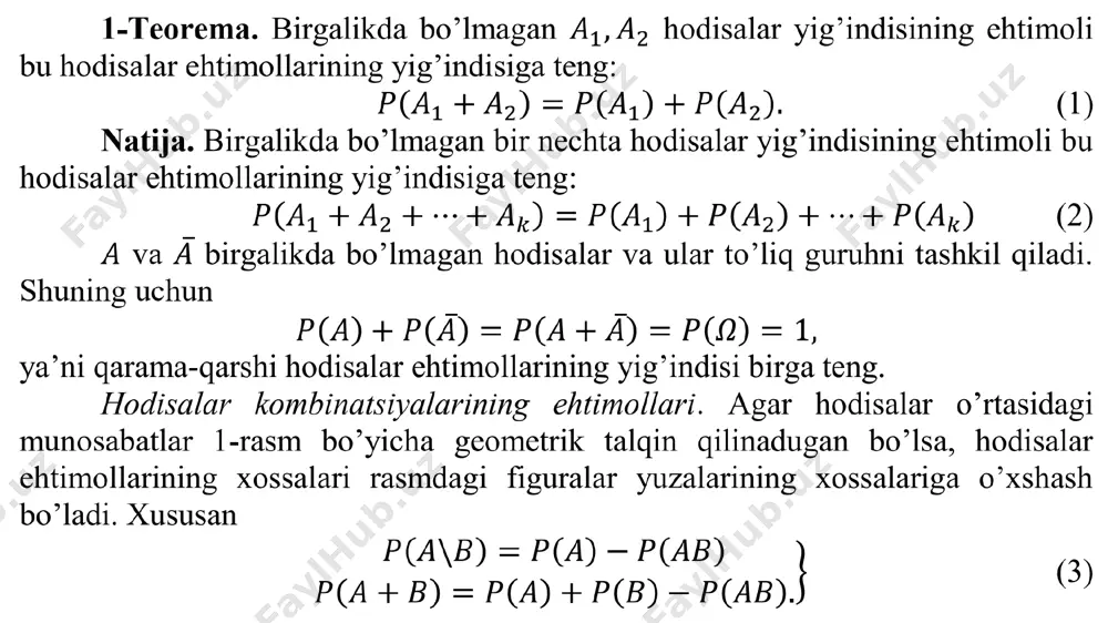 ehtimollarni qo‘shish va ko‘paytirish teoremalari - Page 5
