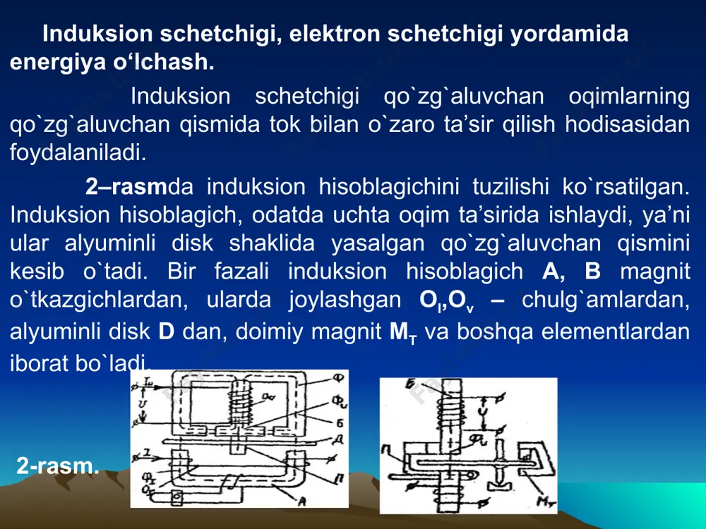 lagichlar mek 1036 - 90 talablariga muvofiq elektr energiyani bir nechta ta’rifi bo`yicha hisobga olish uchun qo`llaniladi va ko`p funksional hisoblagichlarining eng yangi avlodi hisoblanadi. этиборингиз учун рахмат % 100 % 100 w w w c c c x x n - ¢ = × - = g t t k t t t t k i k u p i p i n d = + - = = 1 1