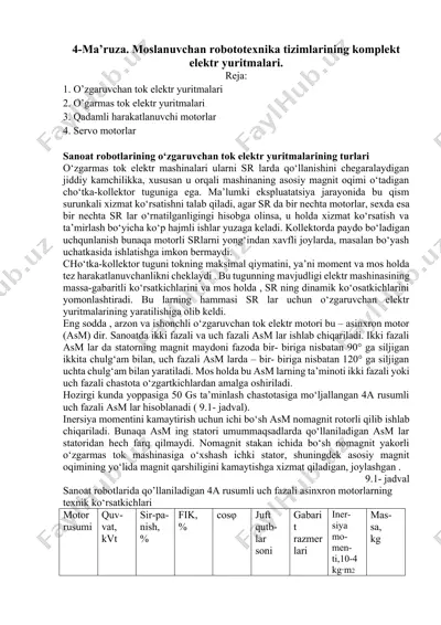 o'zgaruvchan tok elektr yuritmalari — DOCX