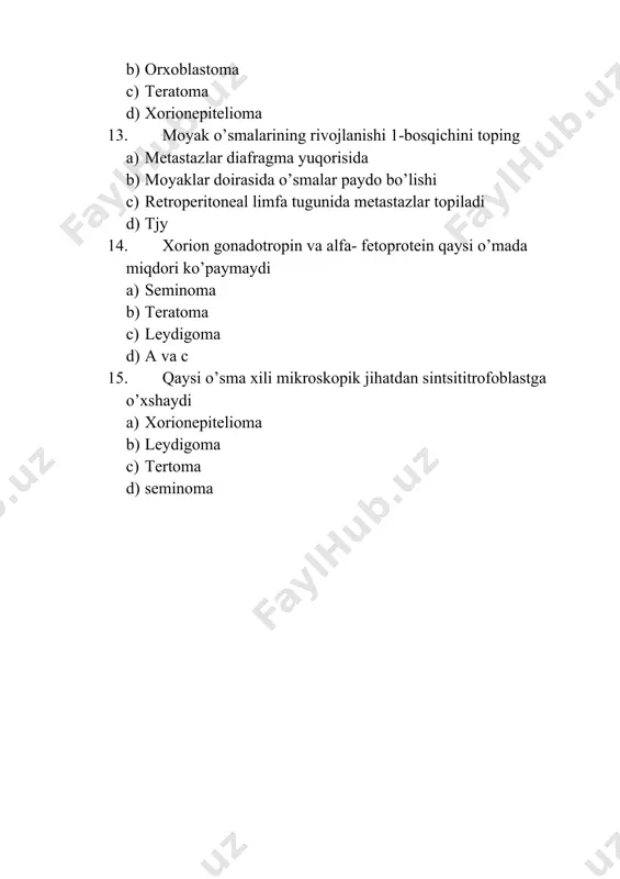 siydik ajratish trakti va erkaklar jinsiy a’zolari kasalliklari test - Page 3