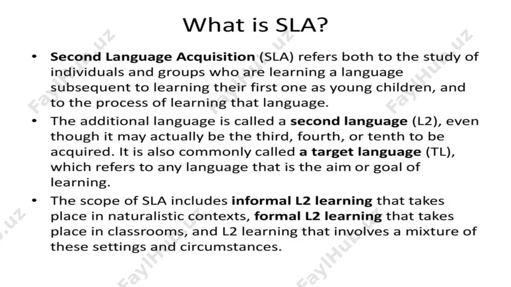 second language acquisition (sla) - Page 2