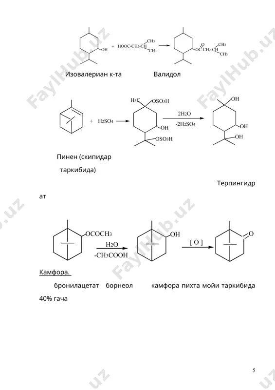 терпеноидлар ва адамантанлар гурхлига кирган дори моддалар тахлили - Page 5