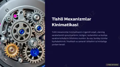 tishli mexanizmlar kinimatikasi — PPTX
