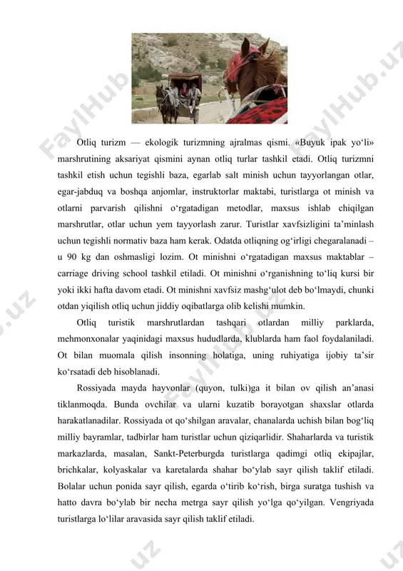aqalari — ippodromlardagi poygalar juda ko‘p tomoshabinlarni o‘ziga jalb qiladi. zotli otlarni urchitish va yetishtirish uchun maxsus ot zavodlari tashkil etilgan. poyga uchun mo‘ljallangan yaxshi zotli ot bir million aqsh dollaridan ham qimmatroq turadi. bugungi kunda musobaqalarning to‘rt turi ma’lum: thoroughbred race, quarter-horse racing, harness racing, steeplechase. thoroughbred race — 3-4 yashar (ba’zan – 10 yashar) zotli otlarning chim yotqizilgan yo‘laklar bo‘ylab 1,6 km ga poygasi. ayrim hollarda poyga uzunroq masofaga – 4 km, 2,4 km ga ham o‘tkaziladi. aqshda eng mashhur poygalar — the belmont stakes (1867), the kentucky derby (1875), the preakness stakes (1873) — triple crown. angliyada – qirol oltin kubogi england's gold cup at the royal ascot (1807), the derby at epsom downs (1780), fransiyada prix de i'arc de triomphe (1920). poygalar nomi unda ishtirok etadigan otlarning zotiga bog‘liq. buyuk britaniyada beshta derby markazi mashhur: the oaks, the one thousand guineas, the saint leger, the two …