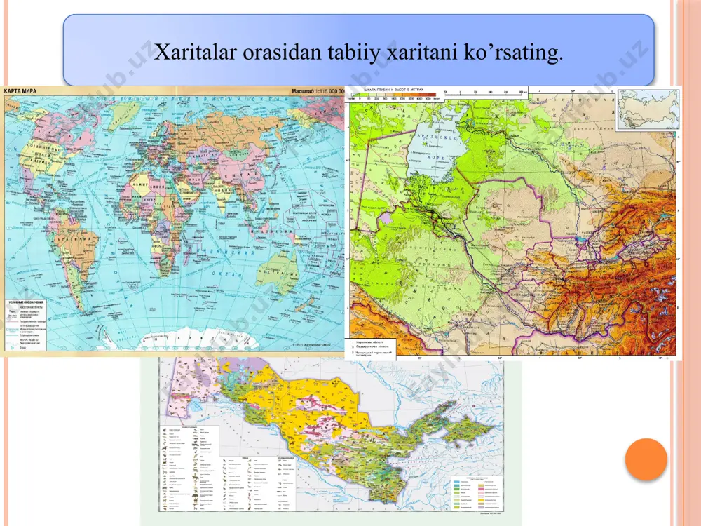 "geografik xaritalar" dars taqdimoti - Page 4