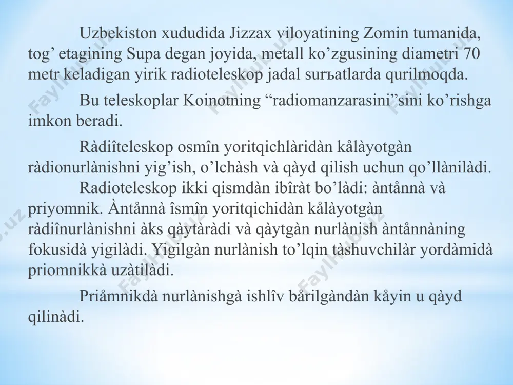 astronomiyada radioteleskoplarning o'rni - Page 5