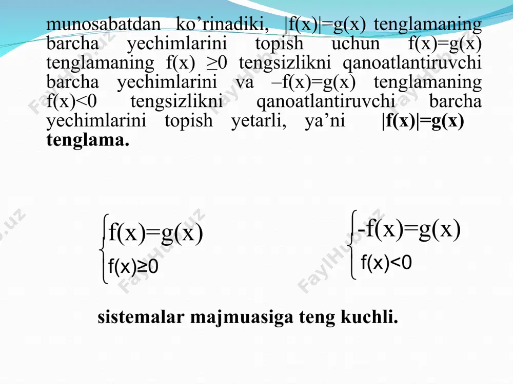 modulli tenglamalar va tengsizliklar - Page 5
